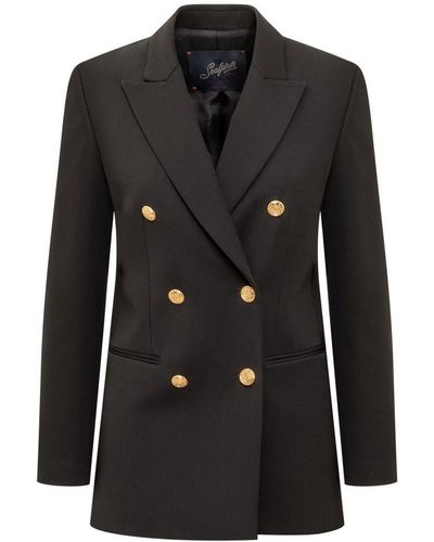 The Seafarer Betty Double-Breasted Jacket - Black