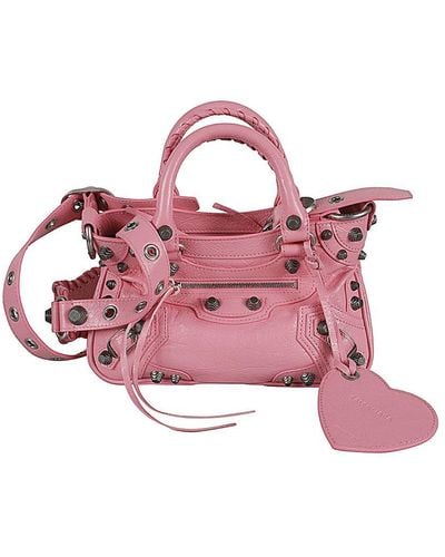 Balenciaga Le Cagole Small Leather Shoulder Bag - Pink