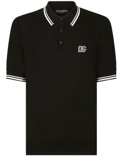 Dolce & Gabbana Short-sleeved Polo-shirt - Black