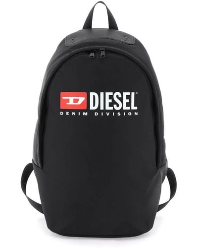 diesel Vintage Spare Parts backpack leather men Gray And Black
