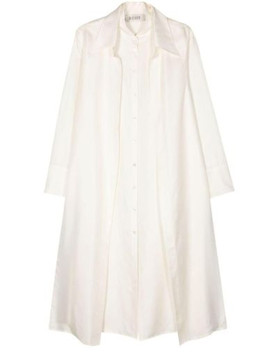 Rohe Double-layer Silk Dress Clothing - White