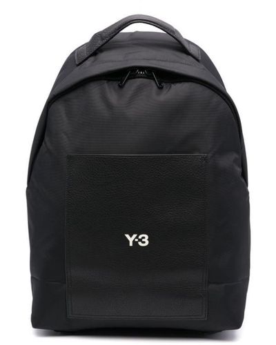 Y-3 Lux Logo-print Backpack - Black