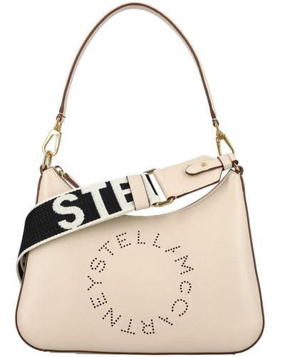 Stella McCartney Logo Small Shoulder Bag - Natural