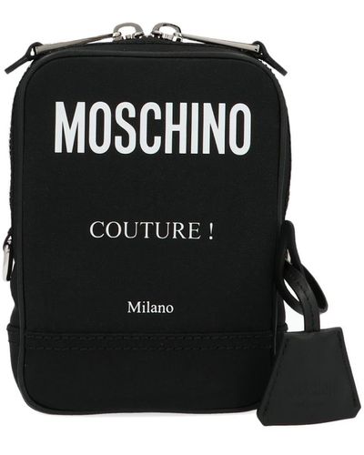 Moschino Logo Shoulder Bag - Black