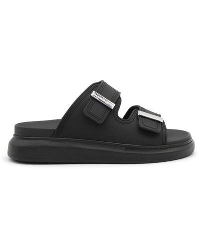Alexander McQueen Leather Hybrid Sandals - Black