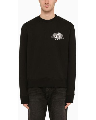 Amiri Crewneck Sweatshirt With Logo Print - Black