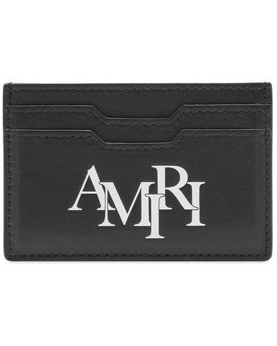 Amiri Staggered Logo Cardholder - Black