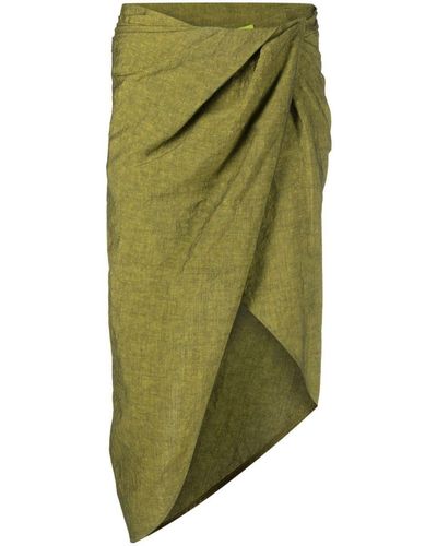 GAUGE81 Paita Draped Midi Skirt - Green