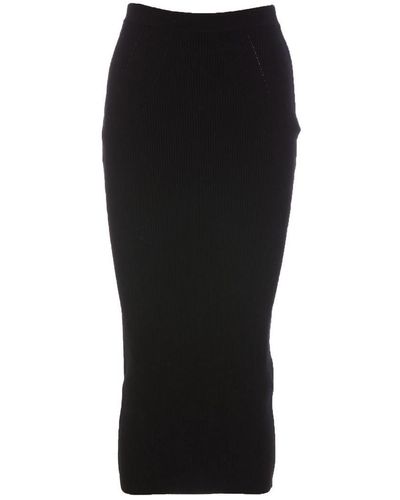 Alexander McQueen Wool Blend Skirt - Black