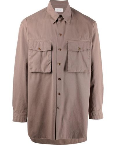Lemaire Chest-pocket Shirt - Brown