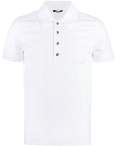 Balmain Knitted Cotton Polo Shirt - White
