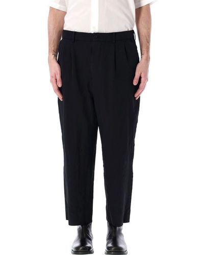 Comme des Garçons Pleated Chino Trousers - Black
