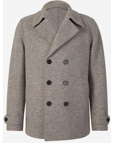 Harris Wharf London Double-breasted Wool Coat - Grey