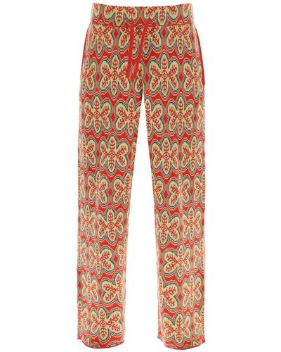 Bode 'dream State' Knit sweatpants - Red