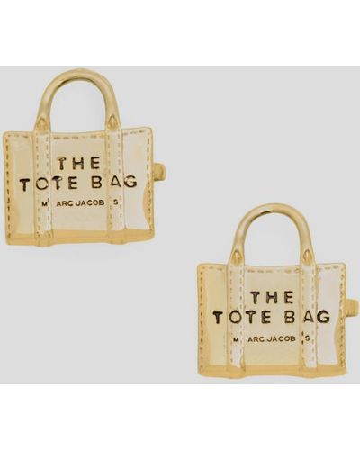 Marc Jacobs The Tote Bag Stud Earrings - Metallic