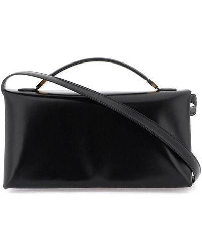 Marni Prisma Leather Handbag - Black