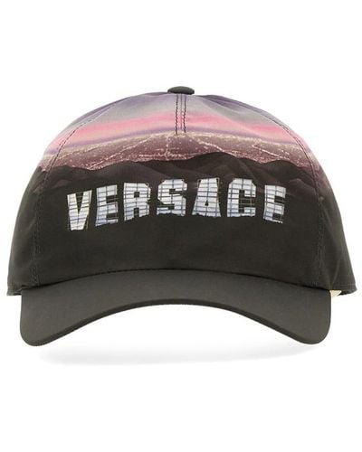 Versace Baseball Hat With Logo - Grey