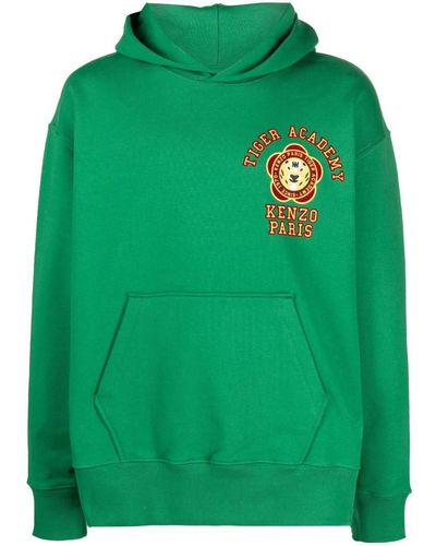 KENZO Tiger Academy Oversize Cotton Hoodie - Green