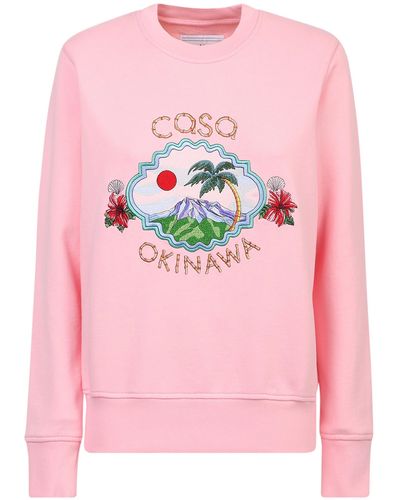 Casablancabrand Logo Print Sweatshirt - Pink