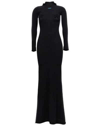 Off-White c/o Virgil Abloh Long Hooded Dress Dresses - Black