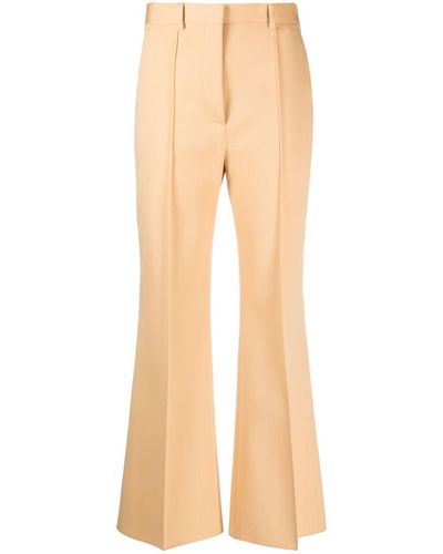 Lanvin Cropped Flared Trousers - Natural
