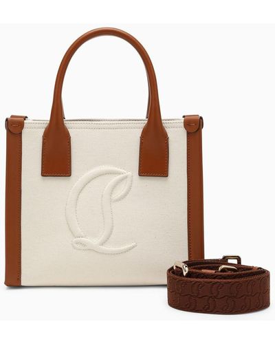 Christian Louboutin Mini Tote Bag By My Side Natural-Coloured - Brown