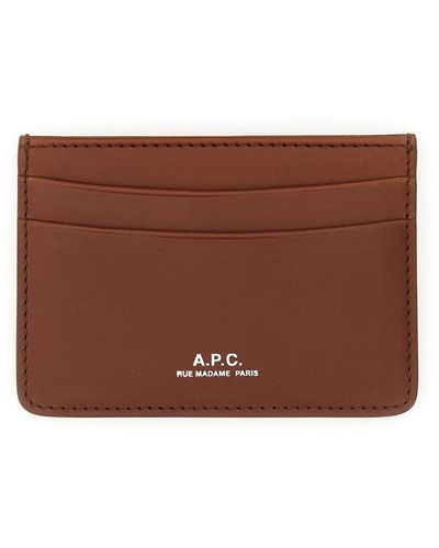 A.P.C. Card Holder - Brown