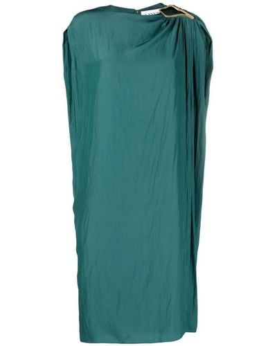 Lanvin Sleeveless Draped Knee Dress Clothing - Green