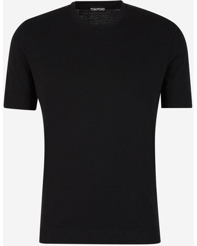 Tom Ford Plain Knit T-shirt - Black