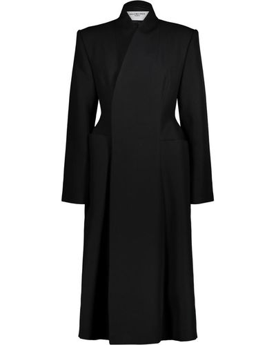 Balenciaga Minimal Hourglass Coat Clothing - Black