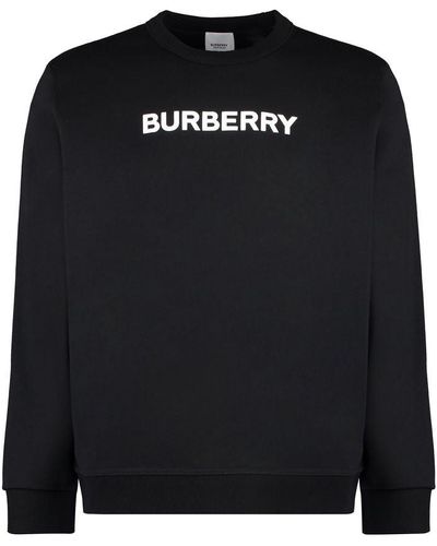 Burberry Cotton Crew-Neck Sweatshirt - Black