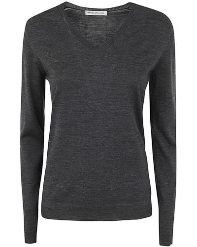 GOES BOTANICAL Long Sleeves V Neck Sweater Clothing - Grey