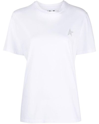 Golden Goose T-Shirt Star Crystal - White