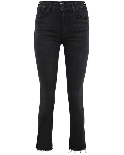 Mother The Rascal Ankle Snippet Jeans - Black