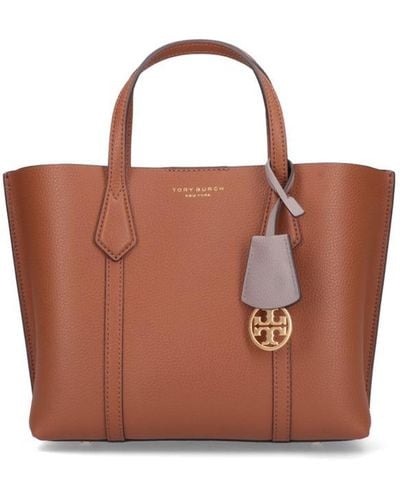 Tory Burch Small 'perry' Shopping Bag - Brown