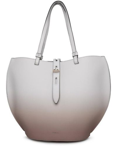 Furla Two-color Leather Bag - Gray