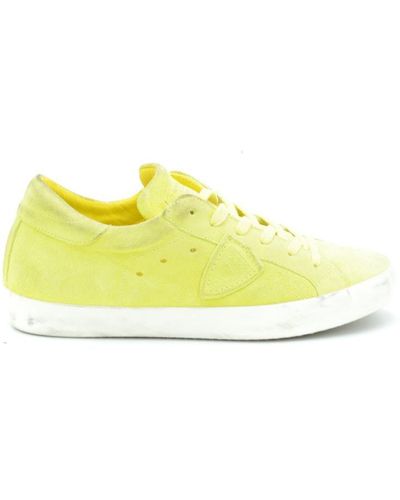 Philippe Model Yellow Leather Sneakers