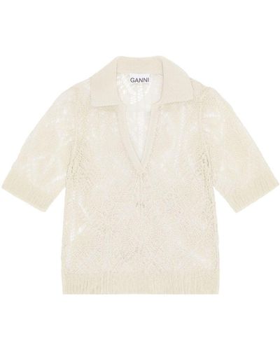 Ganni Lace Shirt - White