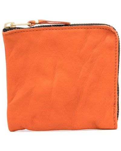 Comme des Garçons Zipped Leather Wallet - Orange