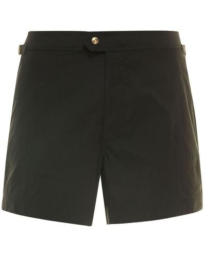 Tom Ford Swim Shorts With Side Buckle In Polyester Man - Black