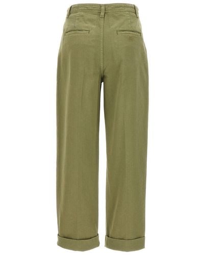 Etro Cropped Chino Pants - Green