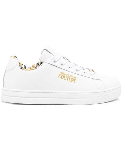 Versace Jeans Couture Court Leather Trainers - White
