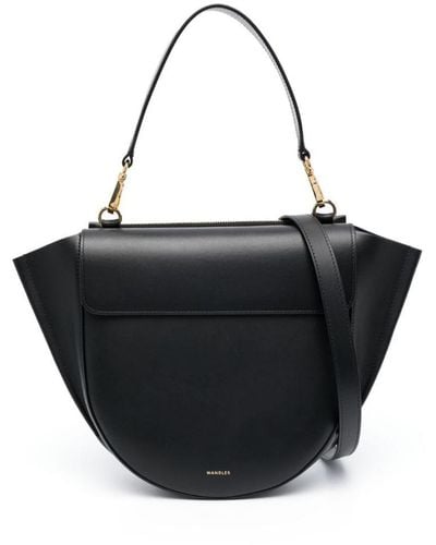Wandler Medium Hortensia Leather Tote Bag - Black