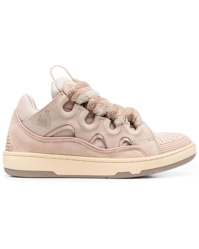 Lanvin Curb Pink/green Trainers