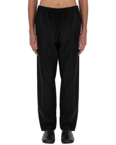 MM6 by Maison Martin Margiela Pants With Tapered Leg - Black
