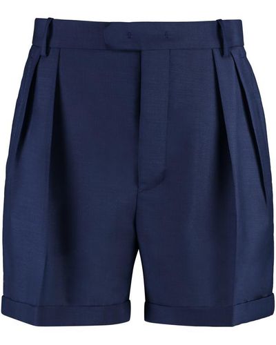 Bally Virgin Wool And Mohair Bermuda-shorts - Blue