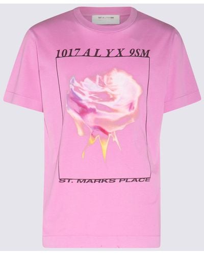 1017 ALYX 9SM Pink Cotton Icon Flower T-shirt