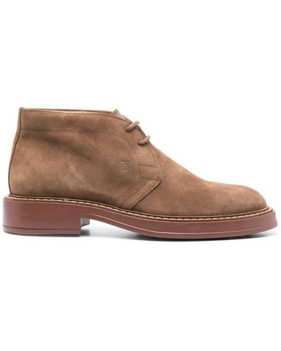 Tod's Desert Suede Lace-up Boots - Brown