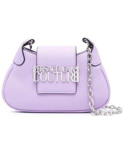Versace Jeans Couture Shoulder Bag With Logo - Purple