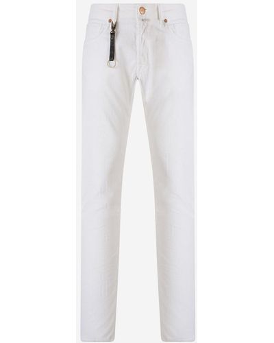 Incotex Slim Fit Corduroy Pants - White